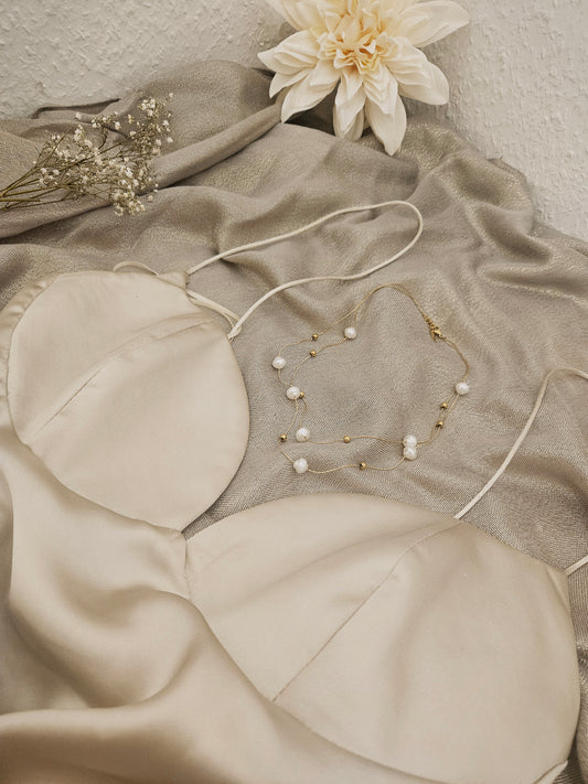 Doppelreihige Figaro-Kette in Gold aus Edelstahl