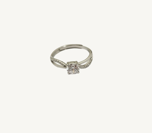 Offener Ring aus 925 Sterling Silber mit Zirkonia