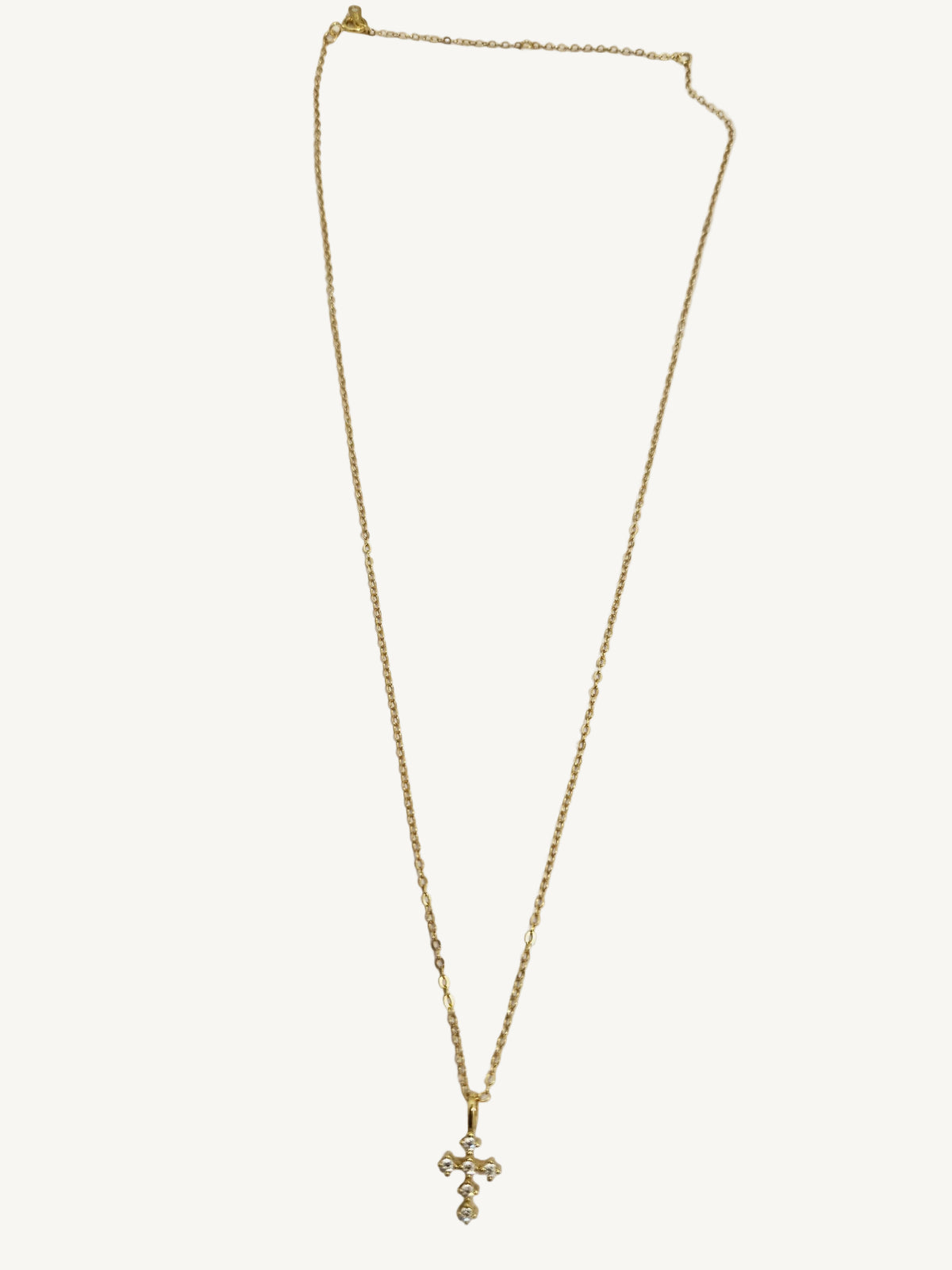 Kreuz-Halskette aus 925 Sterling Silber mit Zirkon